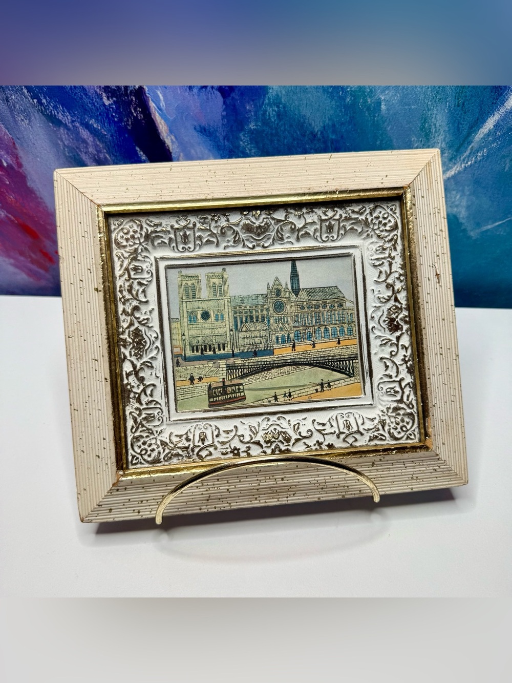 Notre Dame Louis Vivin Art Print Framed Vintage